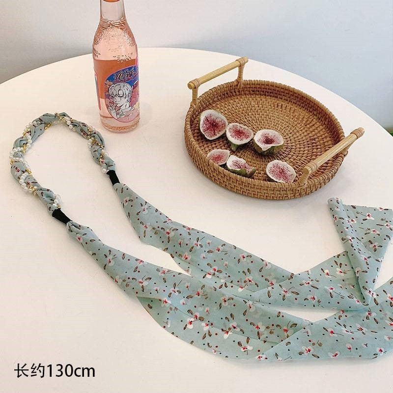 Wholesale Summer Vintage Milk Green Mixed Material Headband