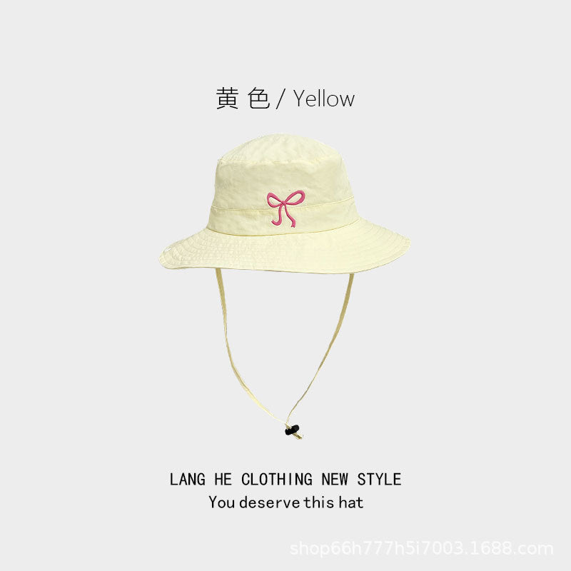 Wholesale Bow Summer Sun Protection Bucket Hat
