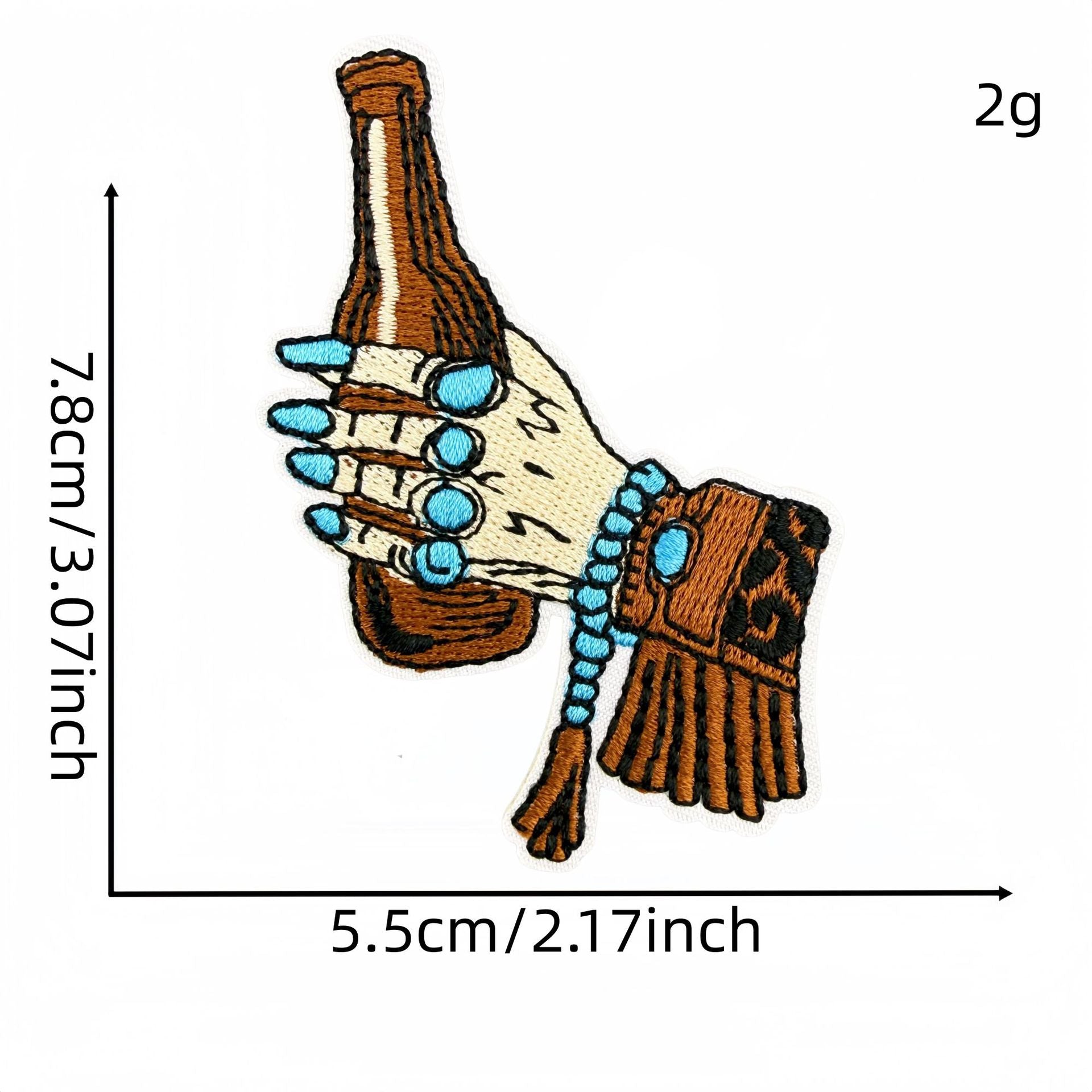 Wholesale Trendy Boho Turquoise Embroidered Patches Western Denim Patch Set 22 Pieces Decorative For Clothing Bags DIY Accessory