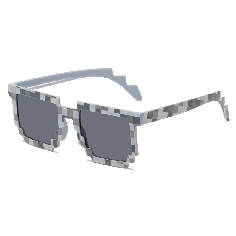 Wholesale Checkered Square Frame PC Sunglasses