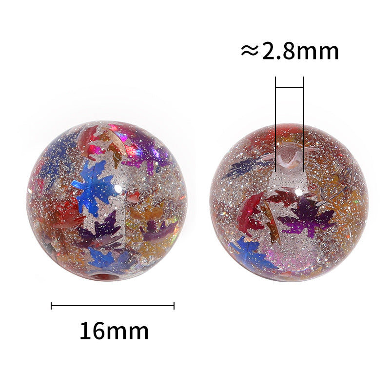 Wholesale 200pcs A variety of colorful sequins resin fine flash through hole beads