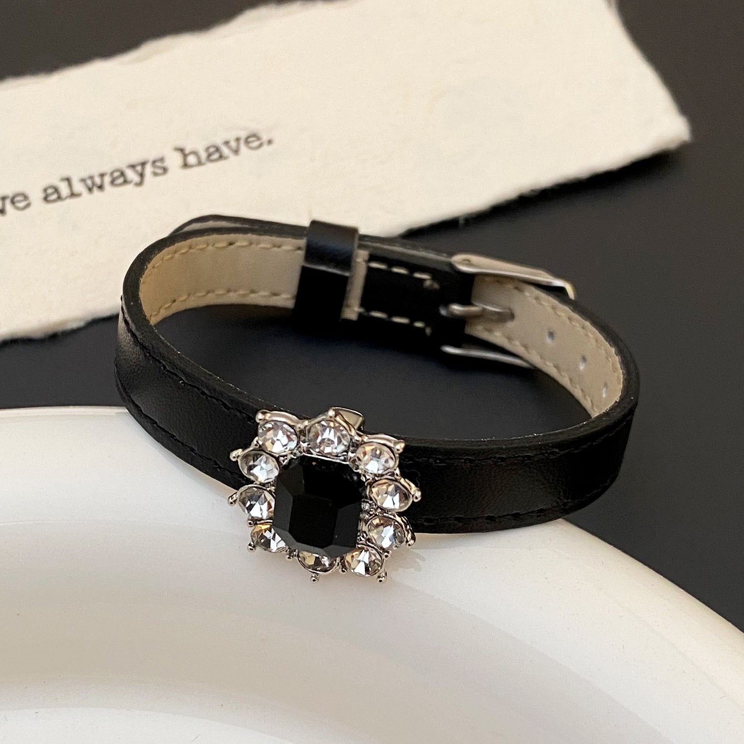 Wholesale women' s belt buckle zircon alloy bracelet