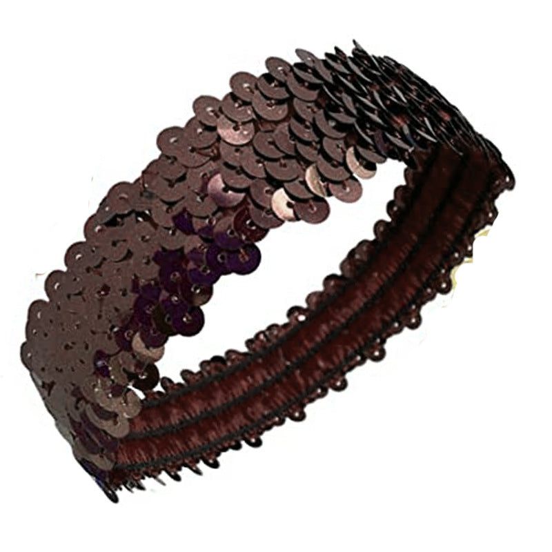 Wholesale Sports dance glitter shiny elastic headband