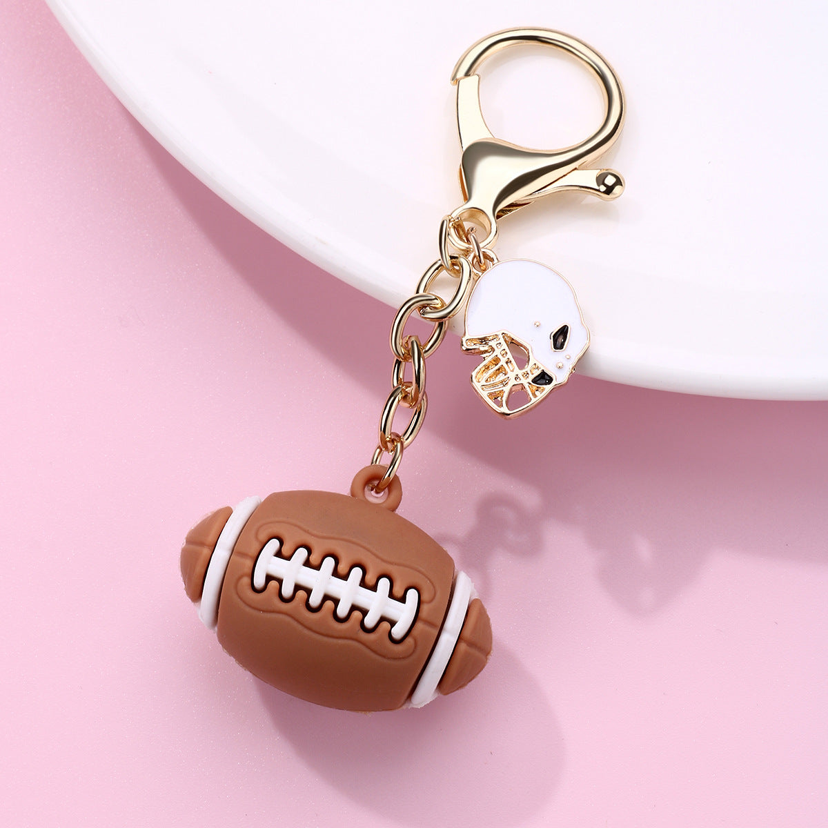 Wholesale 2pcs soft rubber ball pendant World Cup football baseball key chain