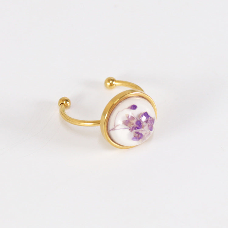 Wholesale 12pcs Dried Dandelion Specimen Ring