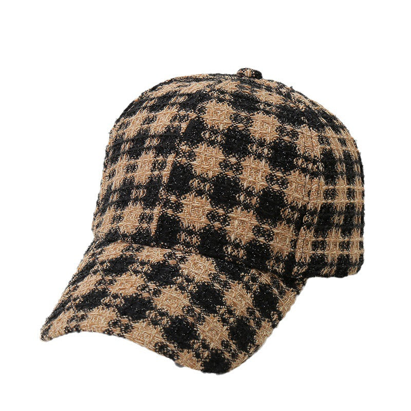 Wholesale Fabric Plaid Warm Baseball Caps