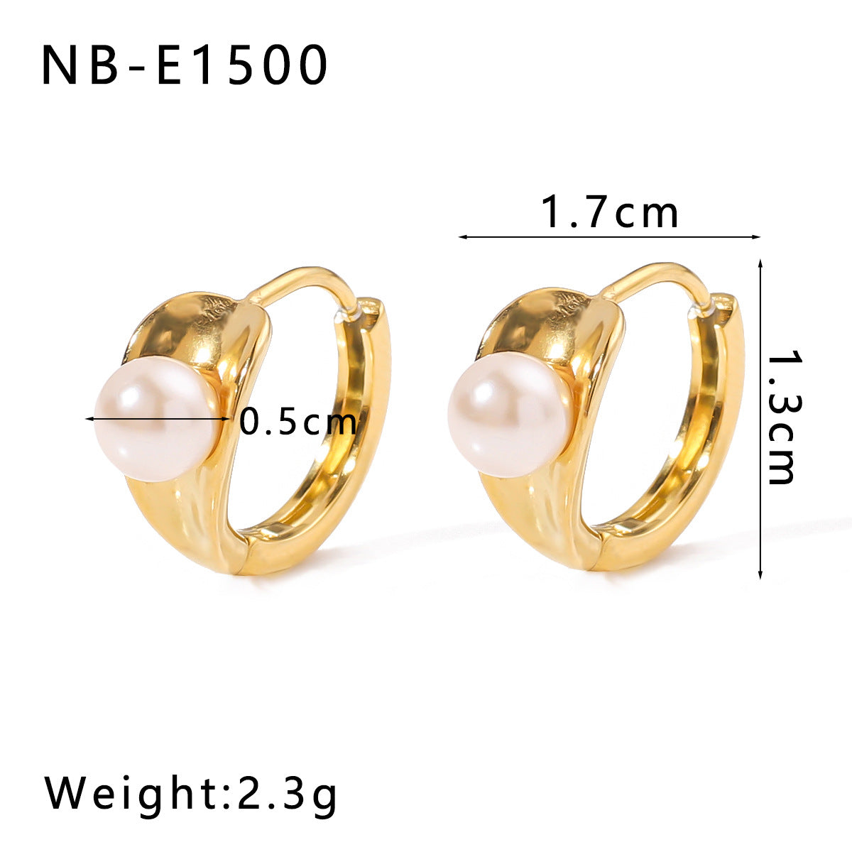 Wholesale 18K Gold Plated Flower with Diamond and Pearl Ear Ring