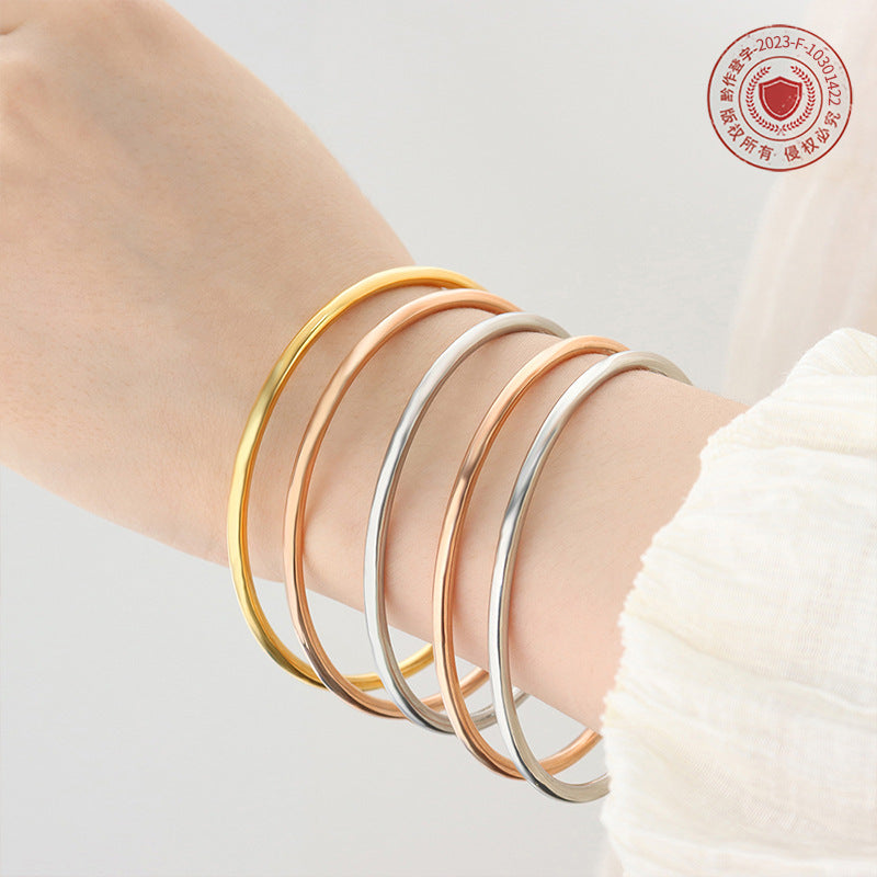 Wholesale Titanium Steel Gold Plated Ring Bracelet