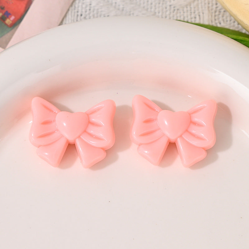 Wholesale 5pcs/pack   Candy-colored bow beads   Acrylic Beads
