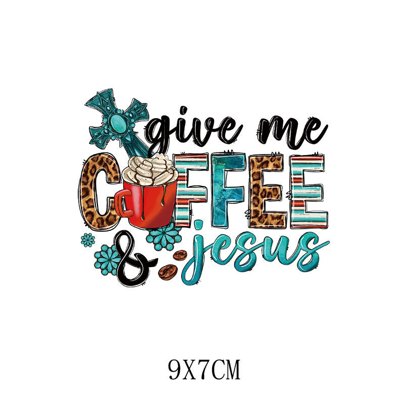 Wholesale  5pcs/pack   Sunflower letter heat transfer sticker pattern     UV DTF Ready to Press Transfers Wraps