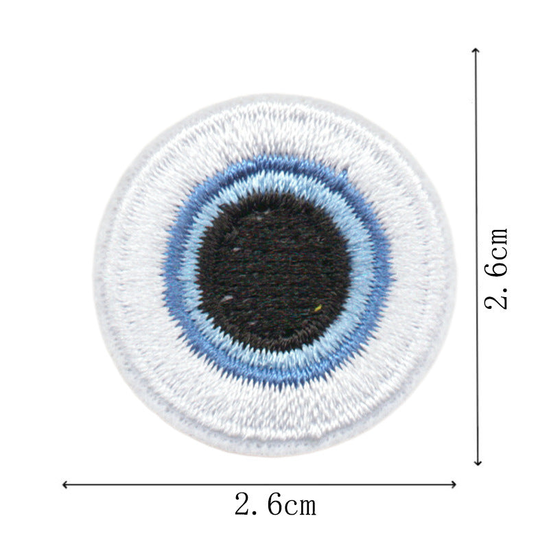 Wholesale Embroidered Cartoon Eye Patches Iron On DIY Decorative Accent For Towels Clothing Craft Supply