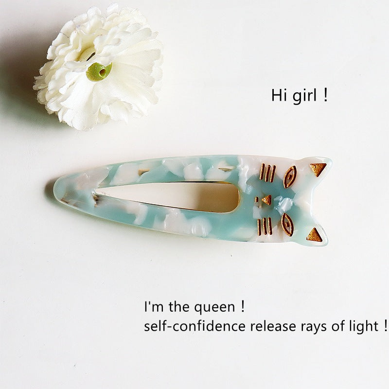 Wholesale of Cute and Sweet Cat Acetic Acid Board Hair Clips