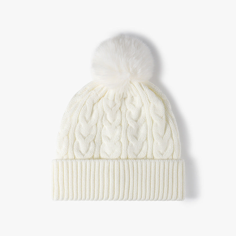 Wholesale Thick Velvet Outdoor Knitted Women's Knitted Outdoor Warm and Versatile Fashion Knitted Hat