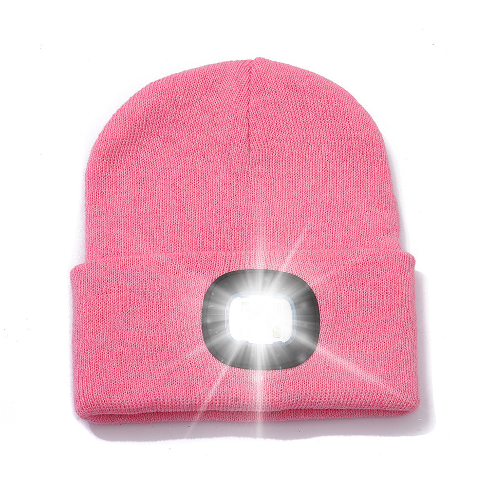 Wholesale Outdoor Windproof Earmuffs Night Riding Light Knitted Hat