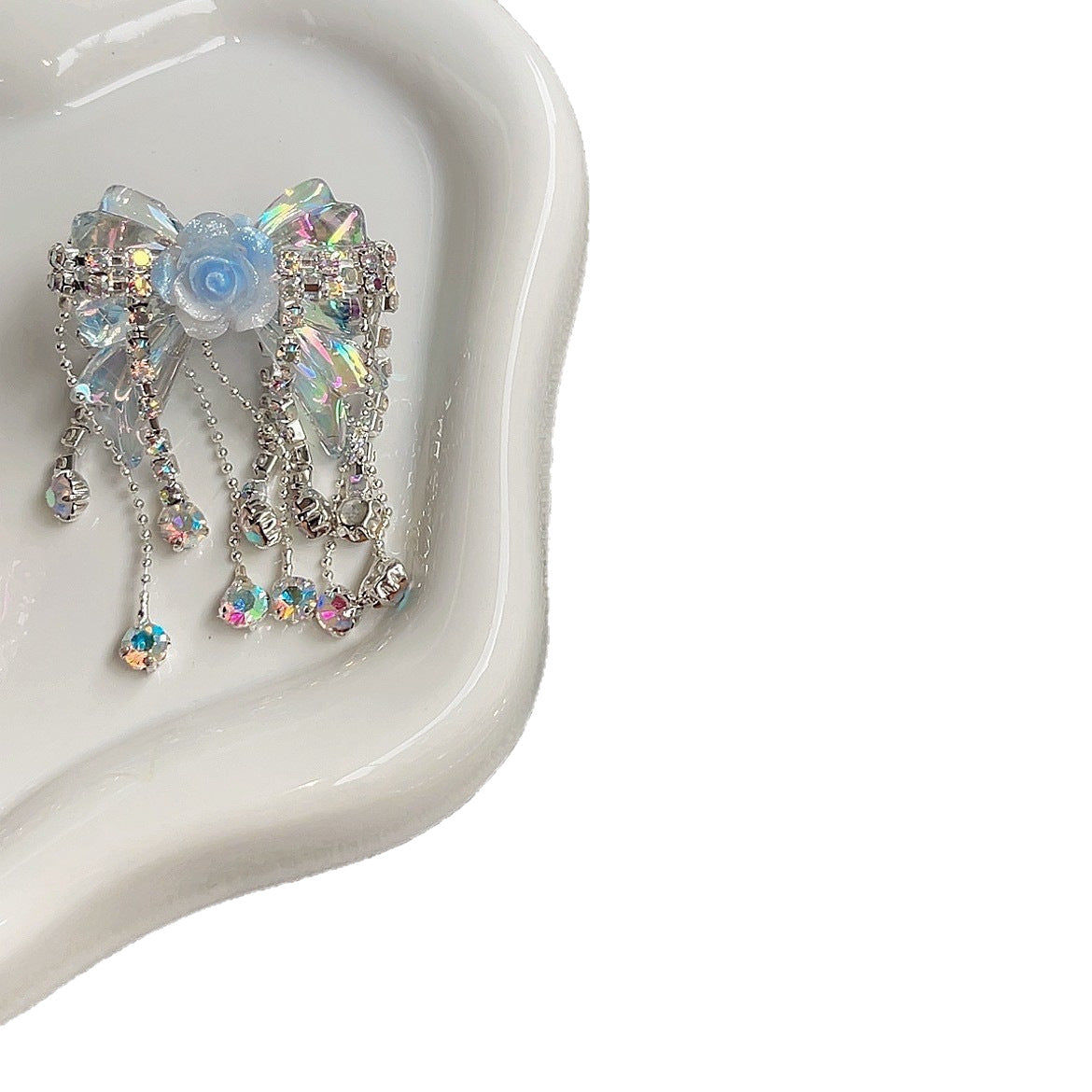 Wholesale Tassel Bow Knot Rhinestone Straight Hole Beads