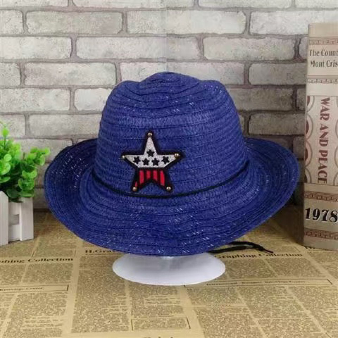 Wholesale of Western Cowboy Children's Sunshade Tencel Straw Hat