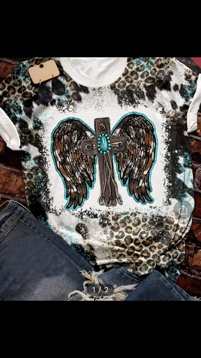 Wholesale Aztec Western Style Polyester Printed Round Neck T-shirts