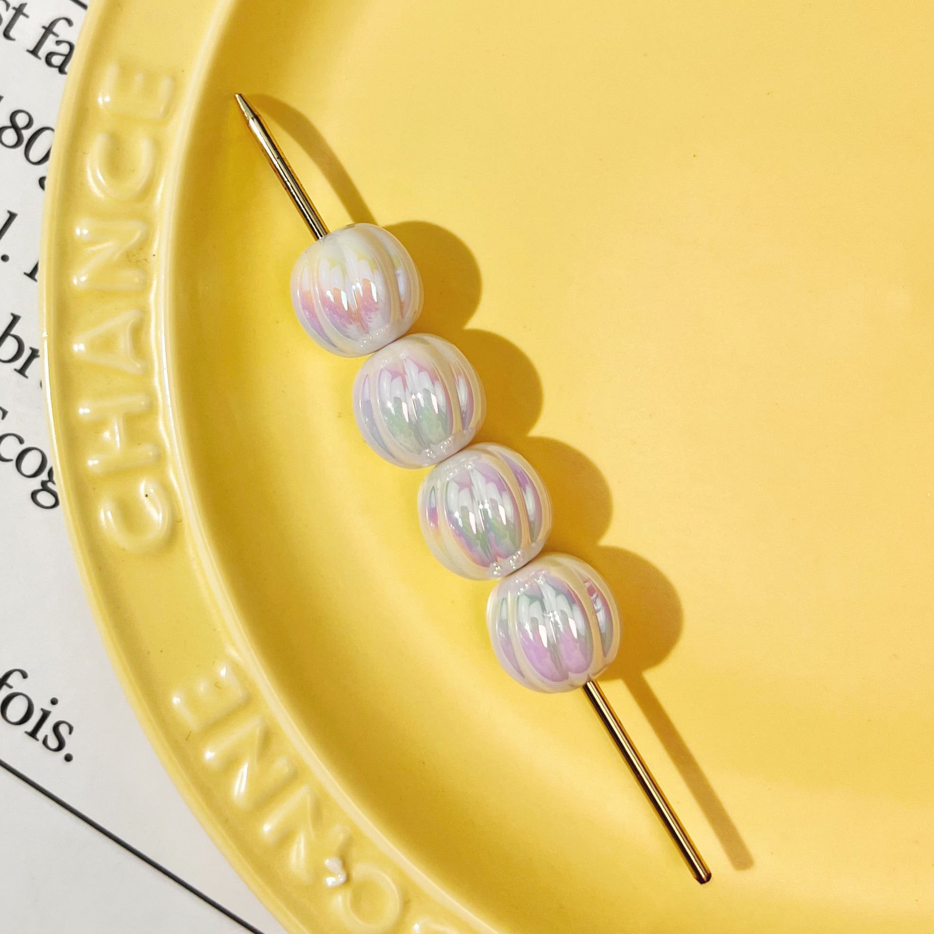 Wholesale 10pcs 14mm Asymmetrical Resin Pumpkin Beads