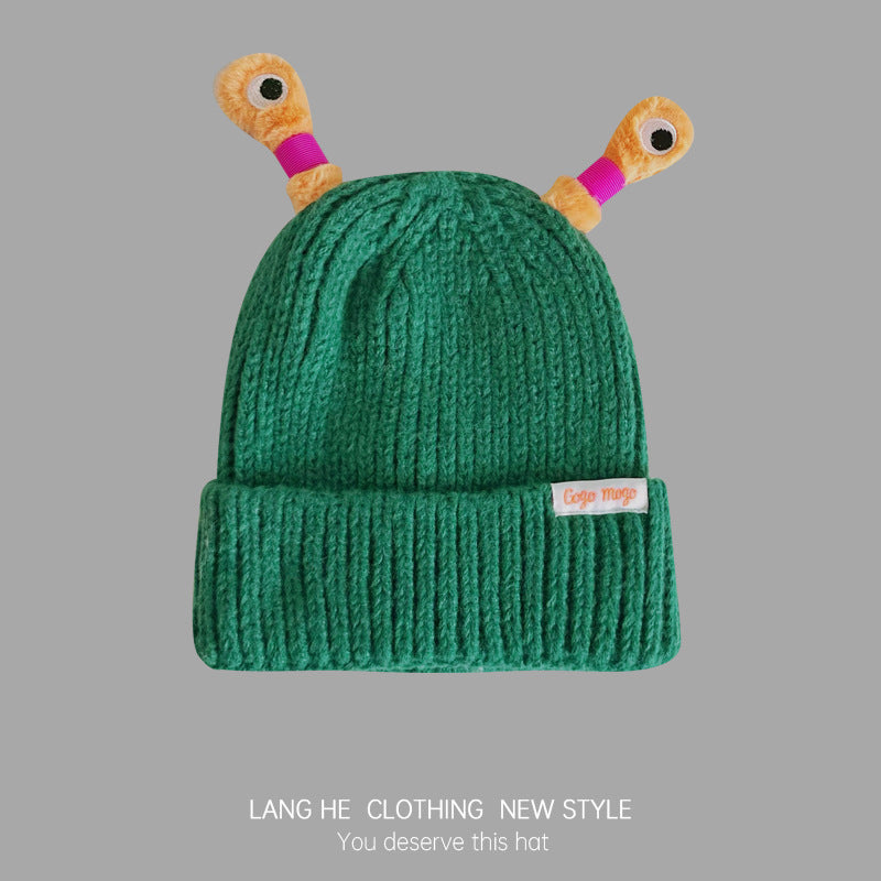 Wholesale Winter Cartoon Funny Eyes and Glowing Tentacles Parent-child Knitted Wool Hat