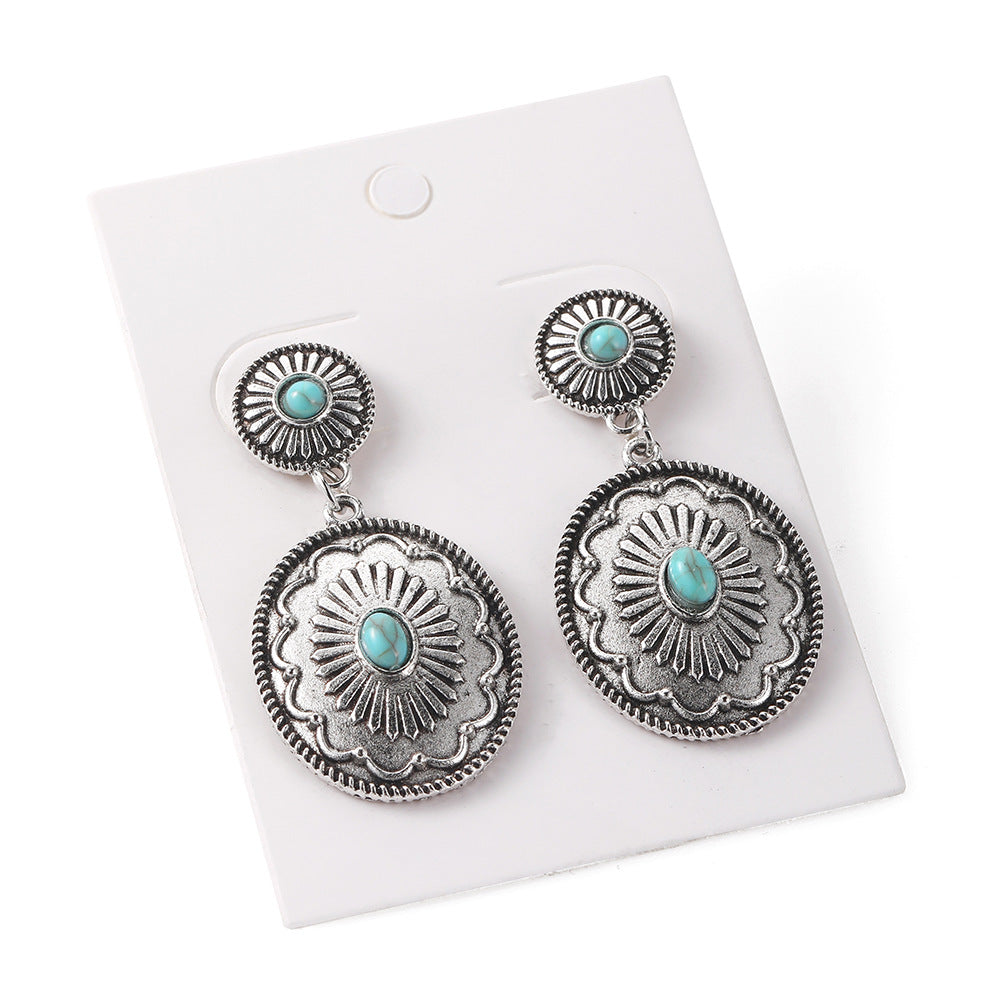 Wholesale Vintage Bohemian Ethnic-inspired Turquoise Earrings
