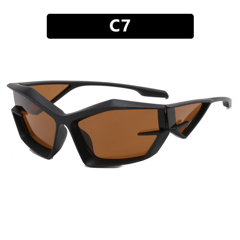 Gafas de sol de PC de protección UV de tecnología futura y2k de Future Sense.