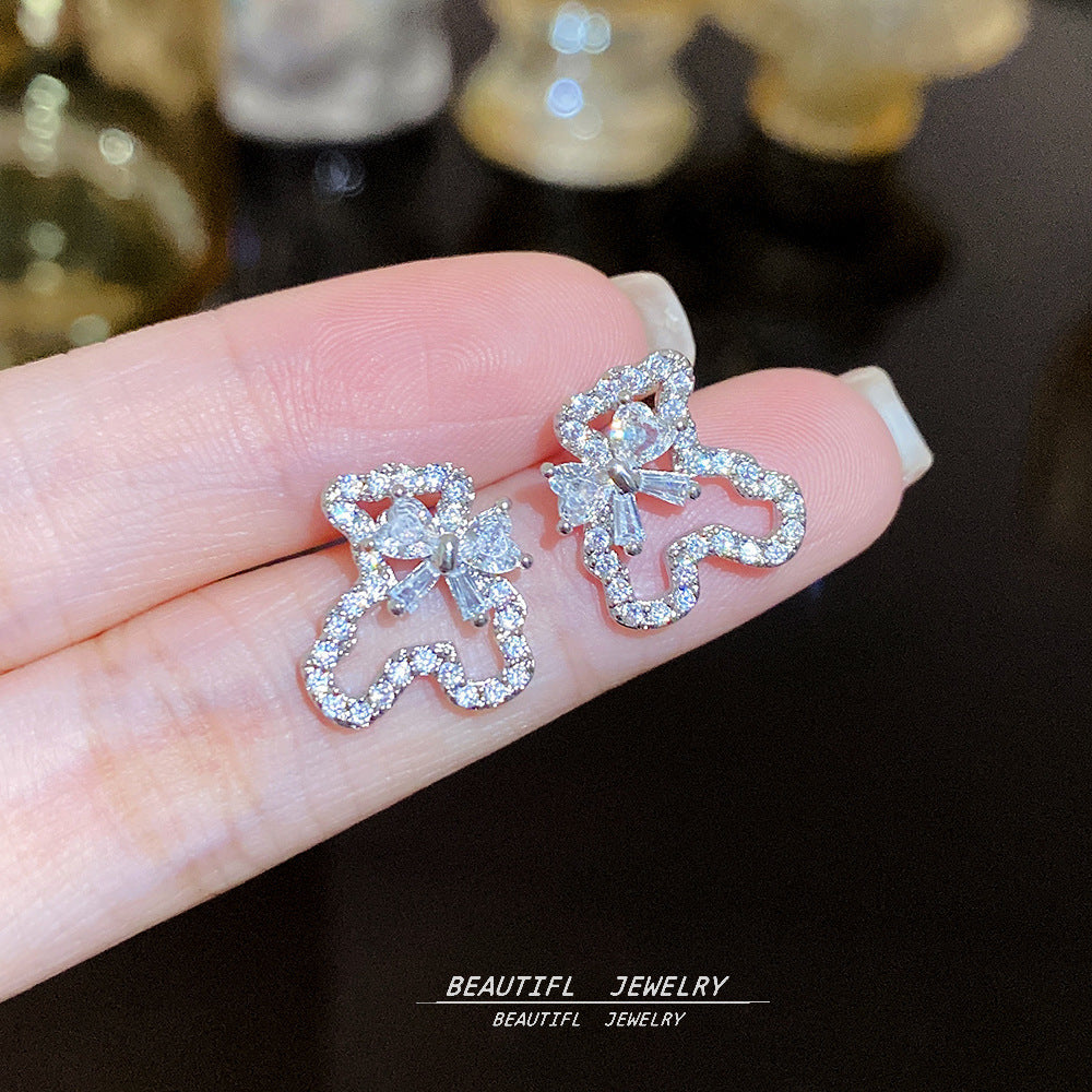 Wholesale 2pcs Flower Earrings Luxury Earrings Ear Studs