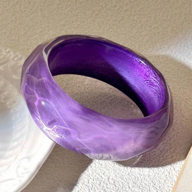 Wholesale Colorful Resin Bracelet Irregular Simple Geometric Opaque Resin Bracelet