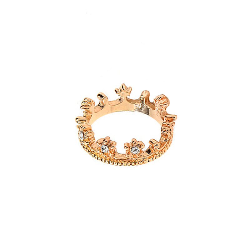 Wholesale Gold and silver crown shaped commemorative ring