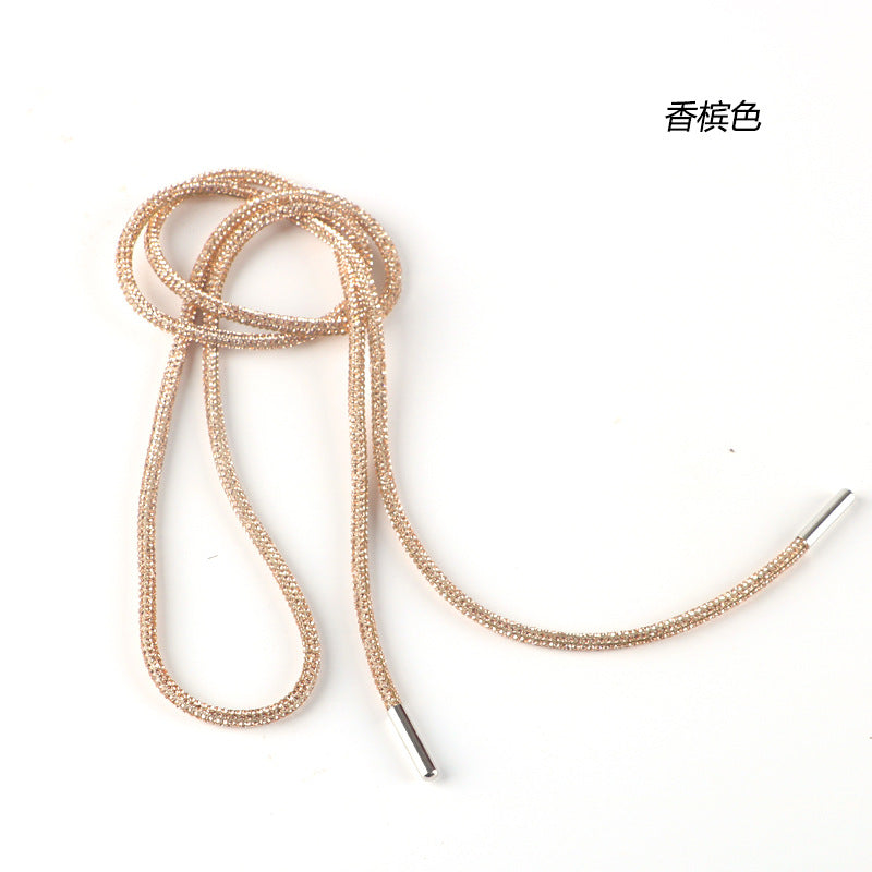 Wholesale Rhinestone shoelaces trendy personality round full diamond shoelaces