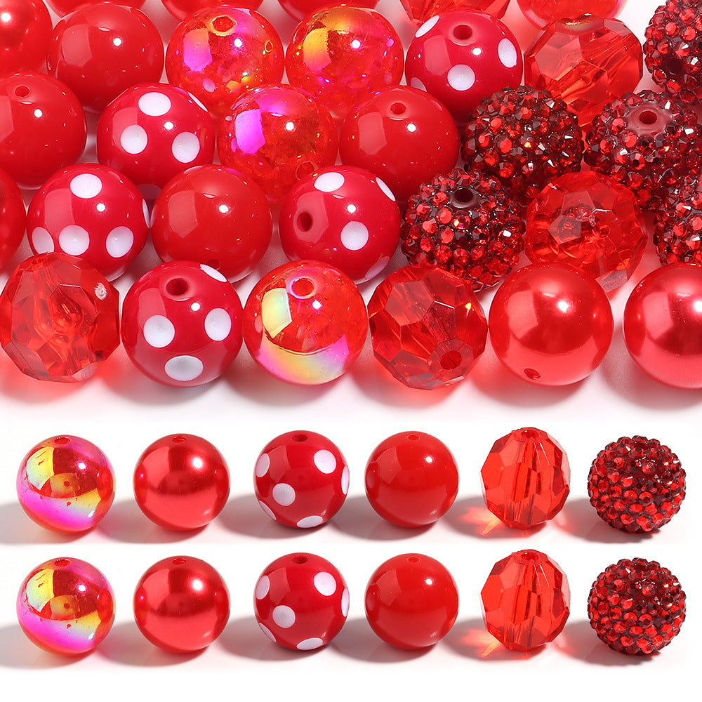 Wholesale 12pcs Candy resin stripe beads 20mm color resin round beads