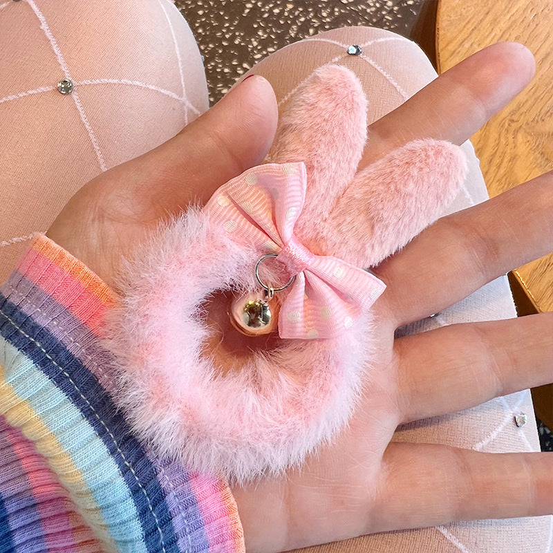 Wholesale Christmas Plaid Bow Crown Plush Hair Tie