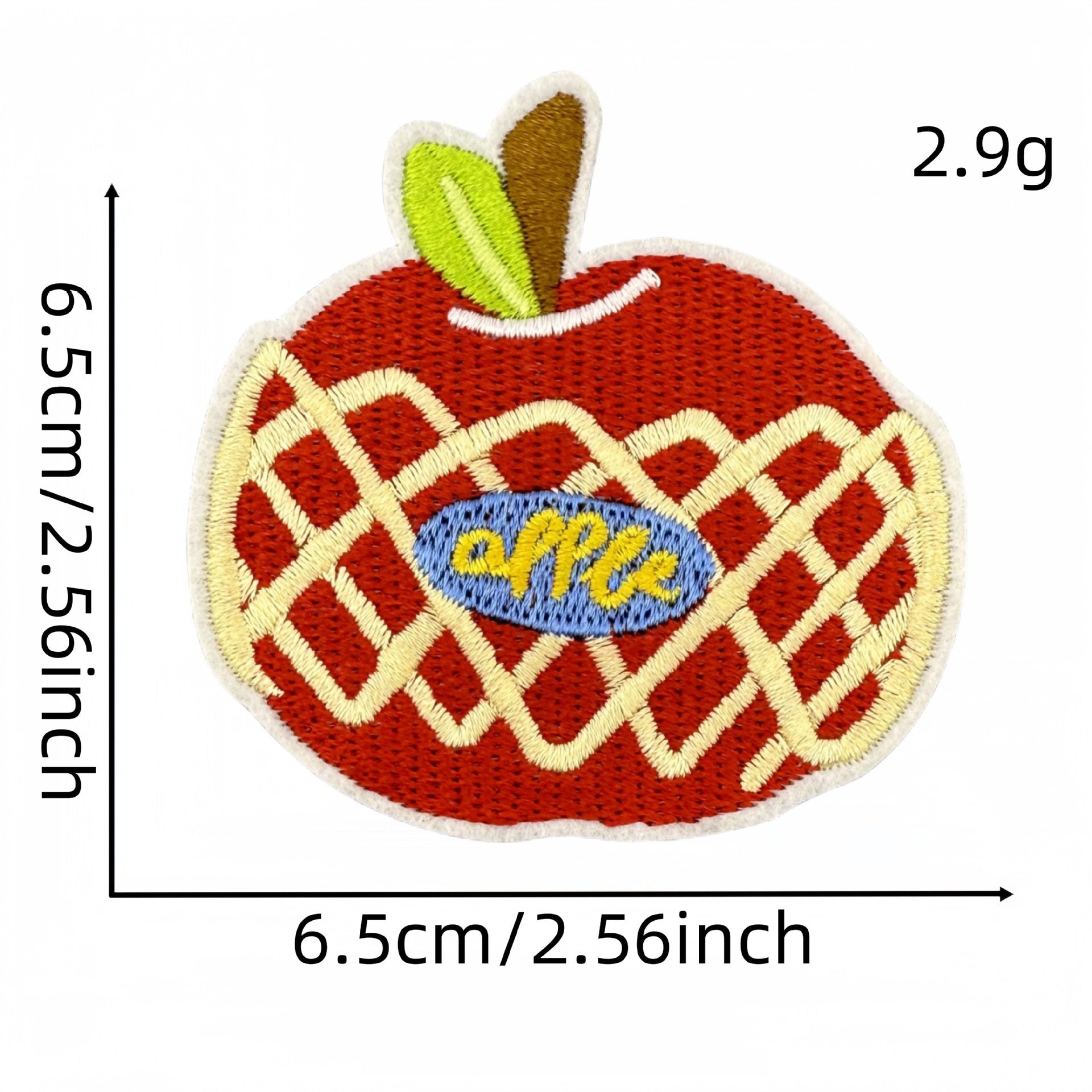 Wholesale Cute red apple cartoon embroidery DIY patches