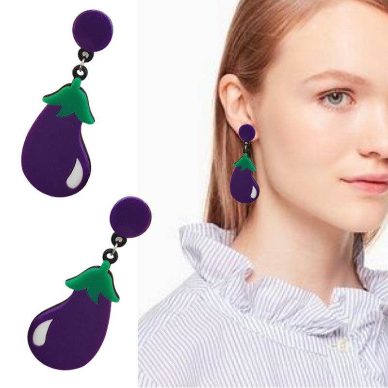 Wholesale Acrylic fruit vegetable Dragon Fruit  earrings