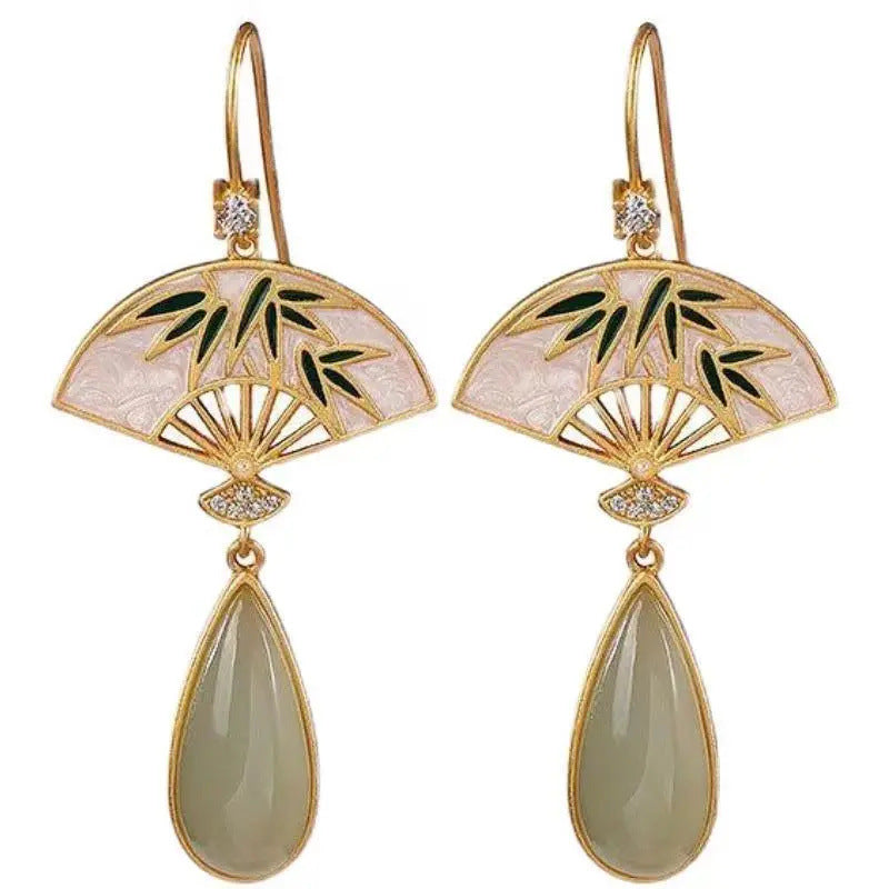 Wholesale Bamboo teardrop earrings