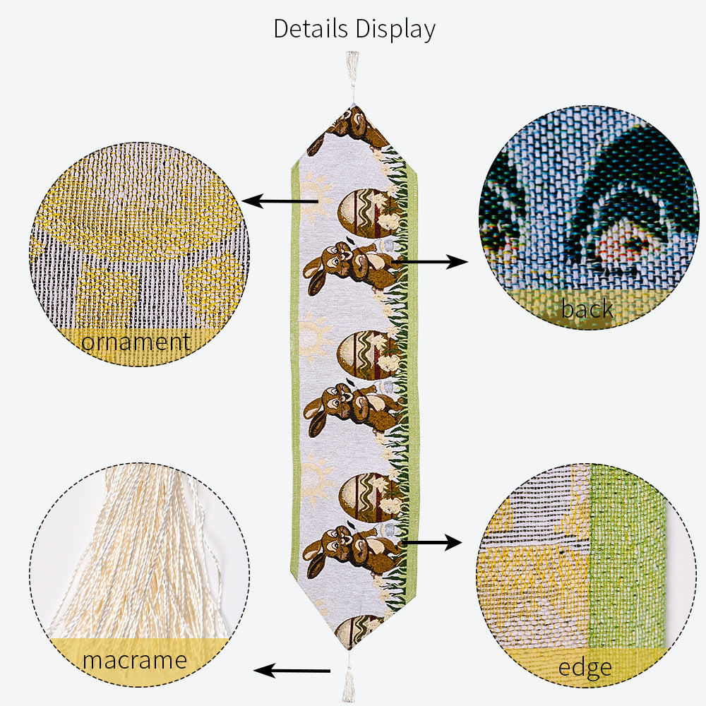 Wholesale of Easter Knitted Fabric Table and Flag Decorations