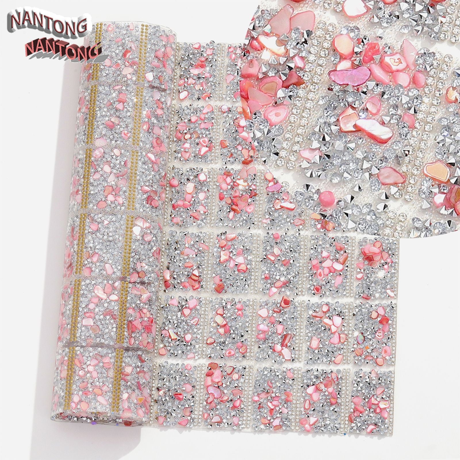 Wholesale Pointed bottom rhinestone with colored gravel hot melt adhesive double-sided square diamond piece Can Diy 84pcs Pens