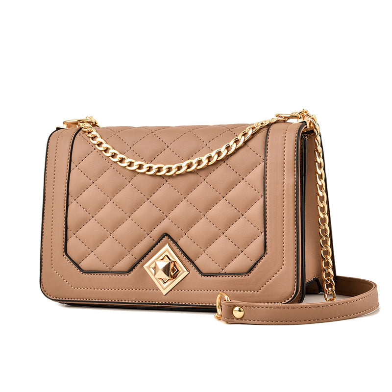 Wholesale Spring and Summer Small Fragrance Wind Rhombic Chain One-shoulder Hand-held Crossbody Women's Bag