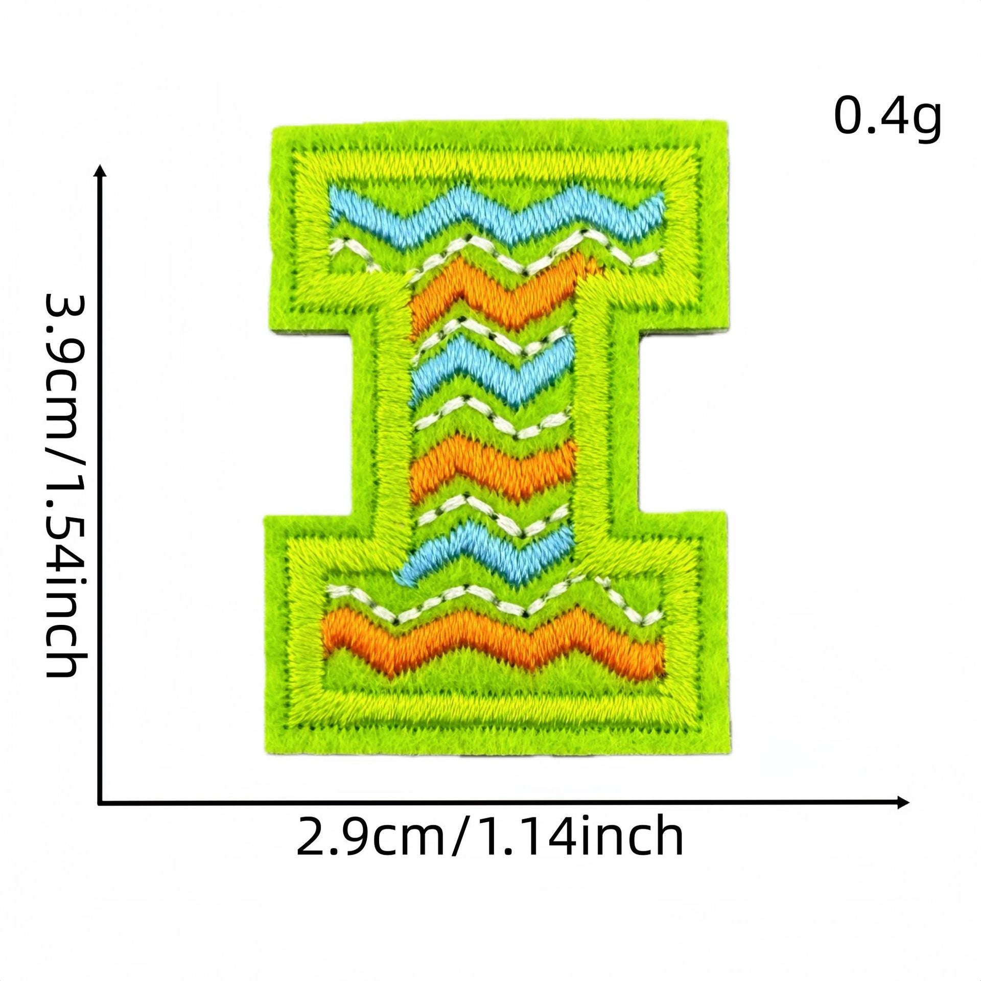 Wholesale Polyester Cartoon Alphabet Embroidery Patches Iron On DIY Clothing Bag Accessory
