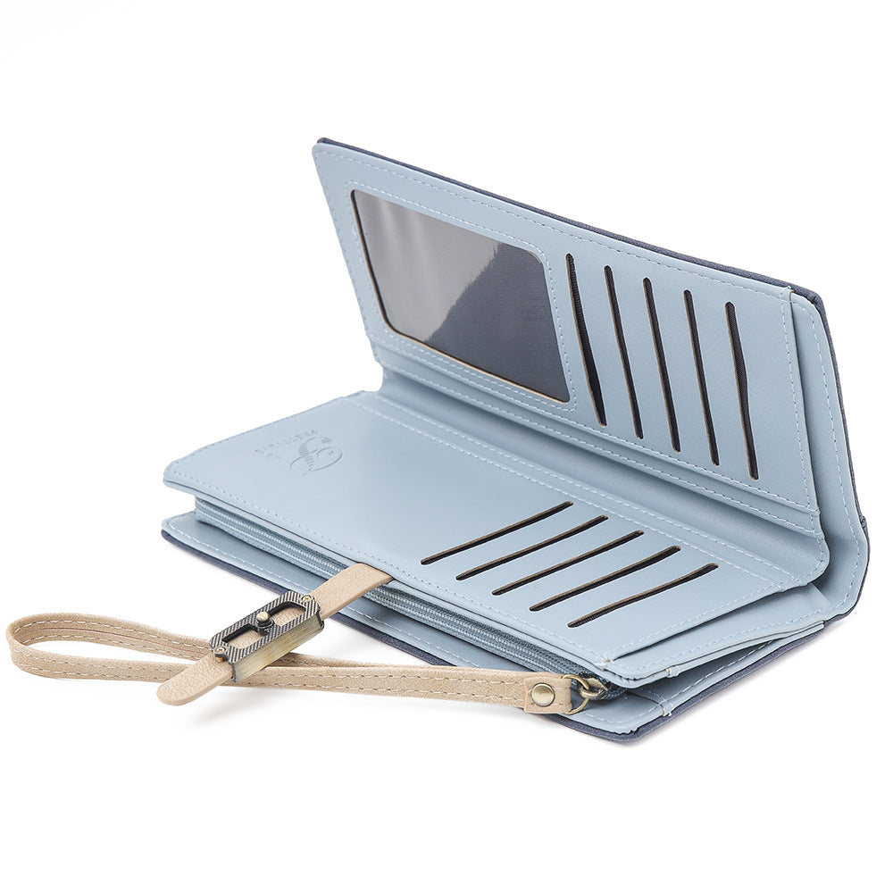 Wholesale Long Autumn/winter Frosted Zipper PU Wallet