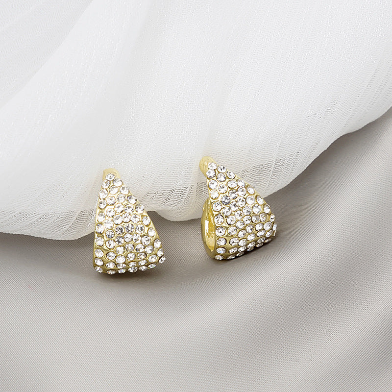 Wholesale ins personality retro French flower heart earrings