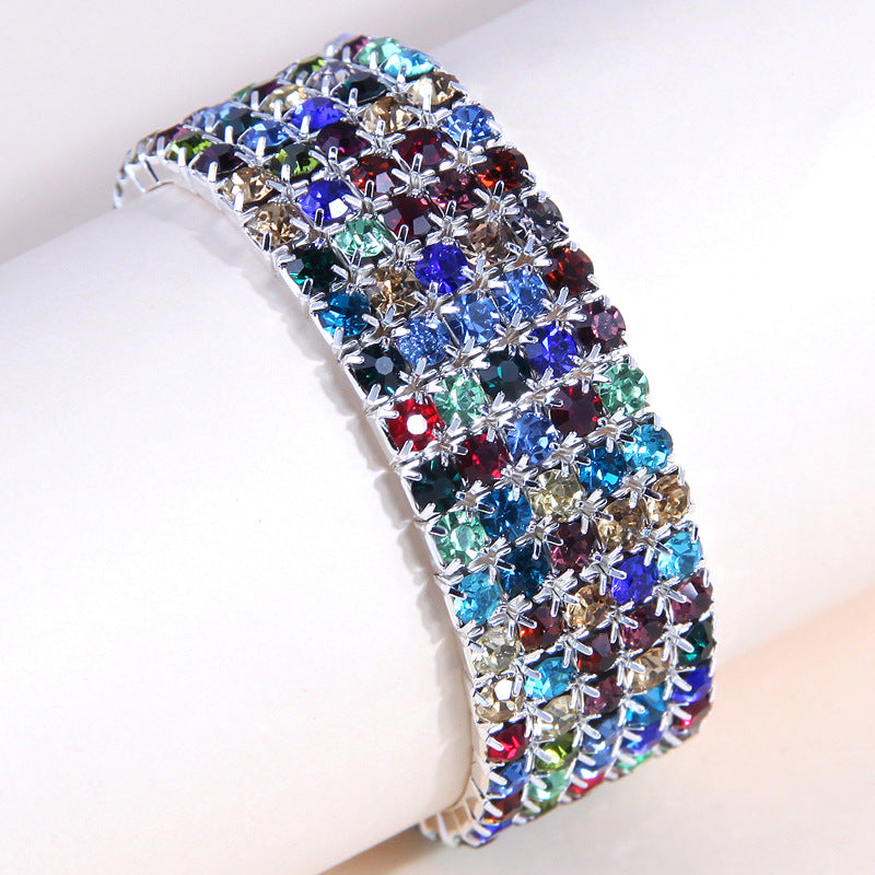 Wholesale Crystal Color Diamond Alloy Bracelet