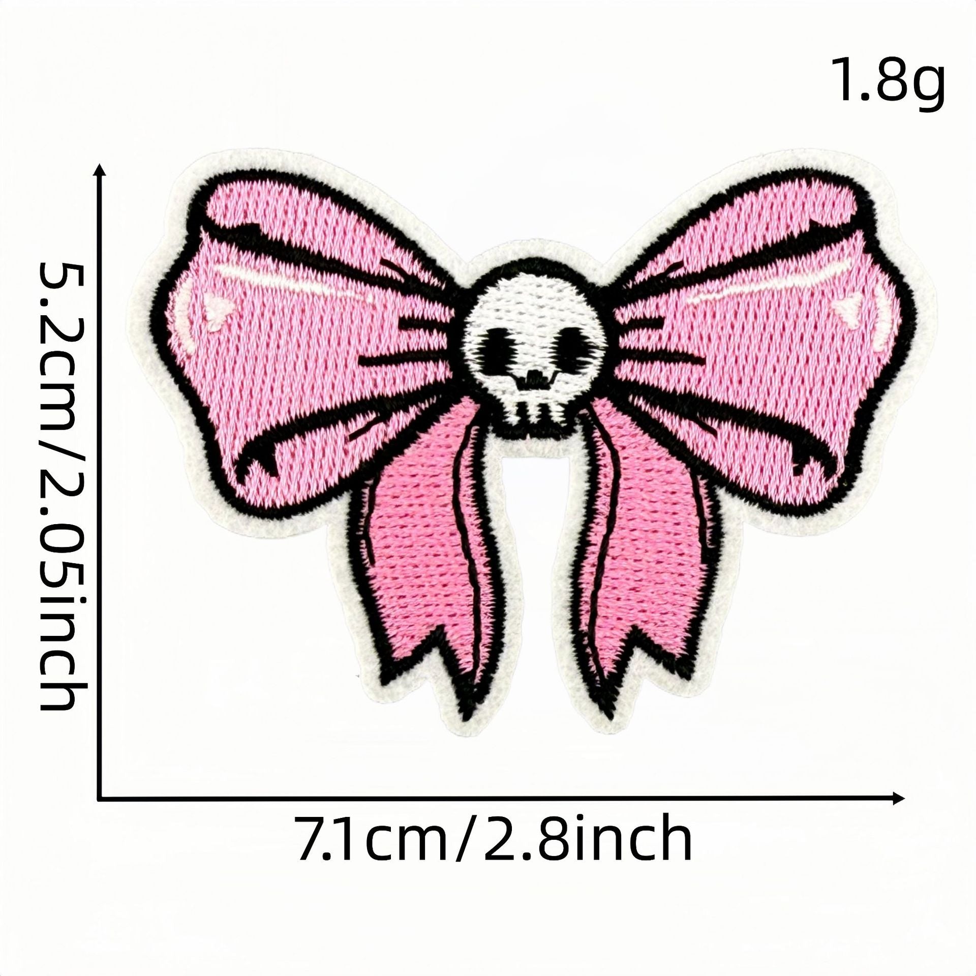 Wholesale Gothic Embroidered Iron On Patch Dark Pink Decorative Badge For Clothing DIY Accessory Trendy Gift