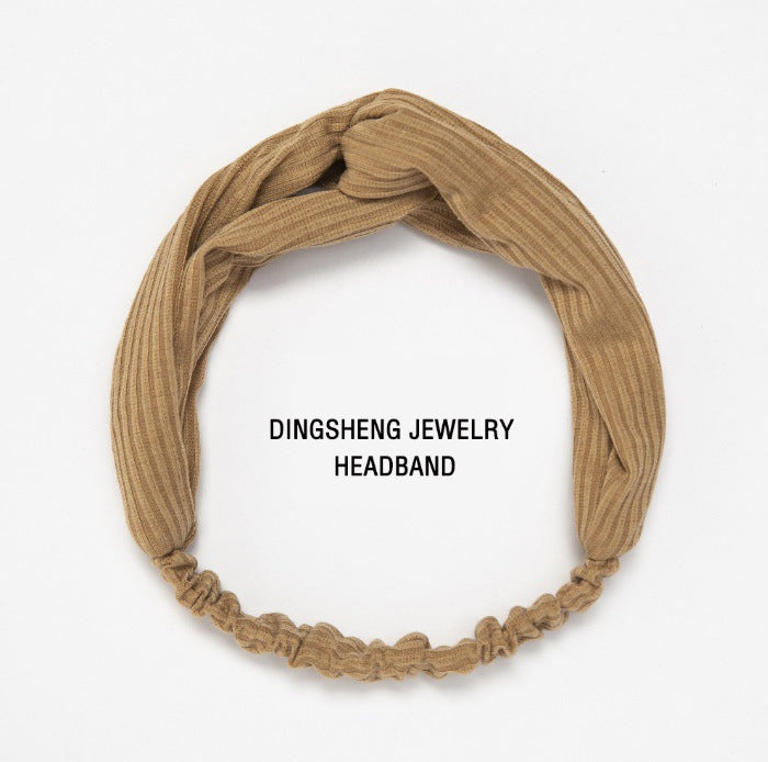 Wholesale Knitted Headband Face Wash Hair Band Solid Color Elastic Hair Band Yoga Sports Hair Band Headband Women
