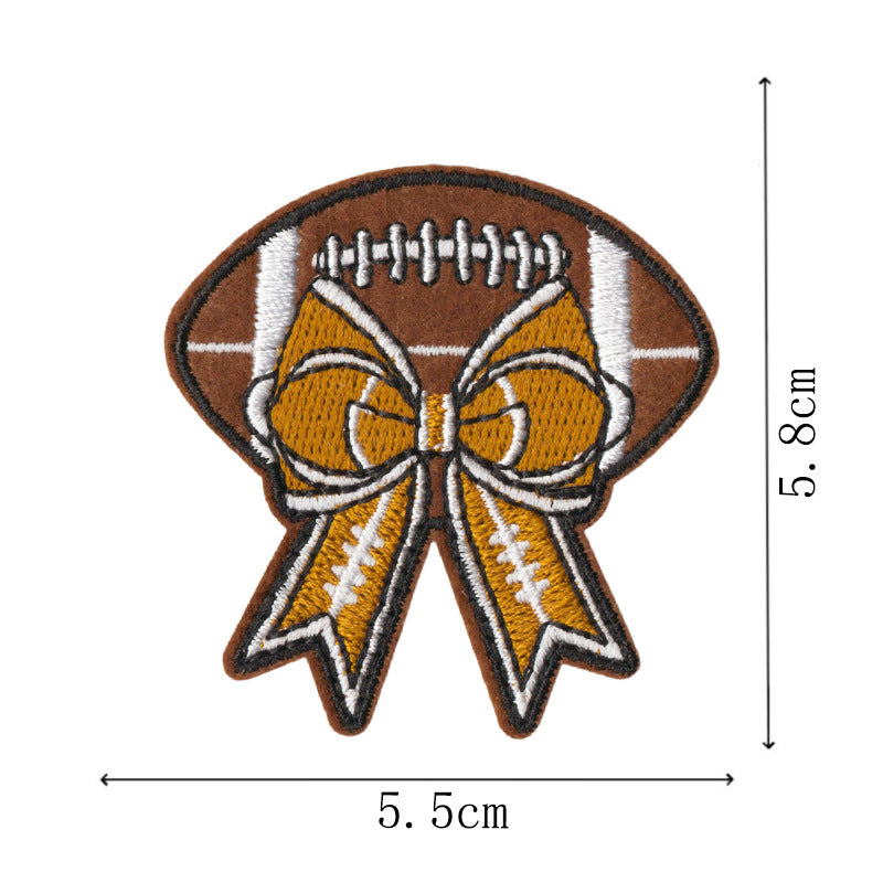 Wholesale Stylish Leopard Bow Embroidery Patches Iron On DIY Accessory Set Of 9 For Clothing Bags Decor