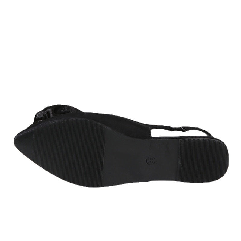 Al por mayor de 2023 nuevos zapatos de cuero rosa puntiagudo