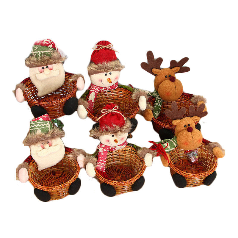 Wholesale Christmas Candy Bamboo Baskets