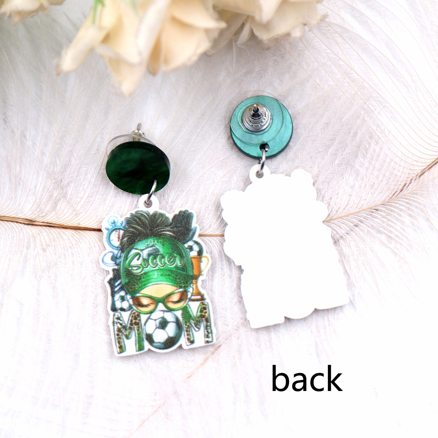 Wholesale Mother's Day Acrylic Black Mama Earrings