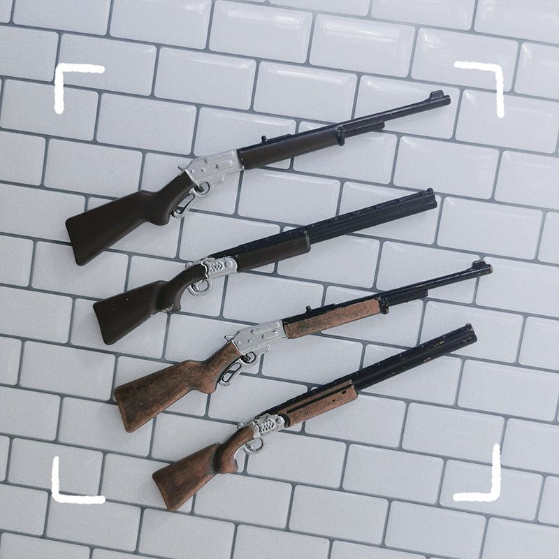 Wholesale Alloy Miniature Vintage Hunting Rifle Toy Gun Model For Dollhouse ama Craft Supply