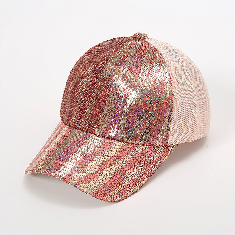 Wholesale Sequin Breathable Mesh Polyester Baseball Cap