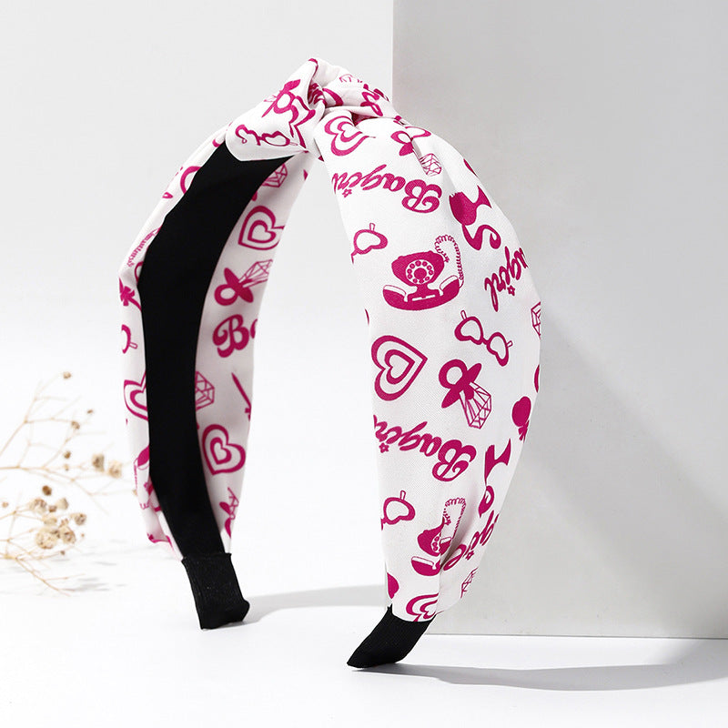 Wholesale Valentine's Day love fabric pink y2k high heel shoes one arrow through heart pattern hair accessories